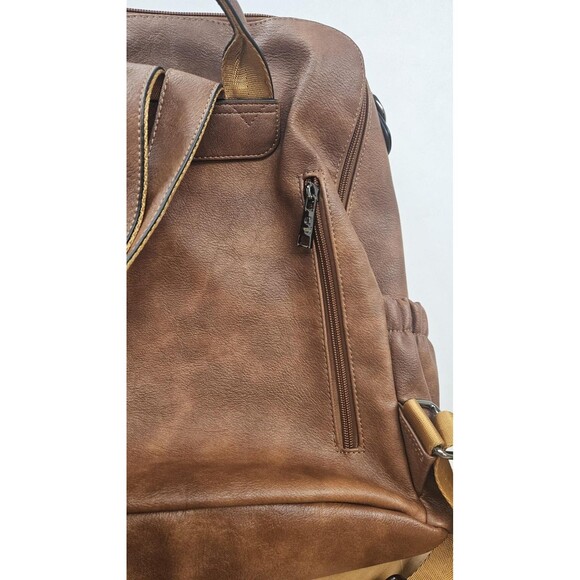 CLUCI Backpack Purse Womens One Size Brown PU Leather Tassel Anti-Theft Vegan - Picture 11 of 16
